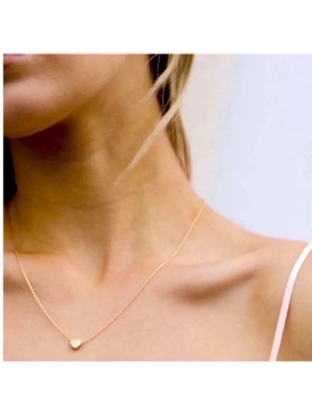 New! 14K Gold Plated Heart Necklace (3012) NWOT